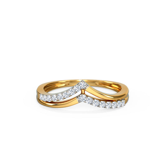 Dynamic Duo V Diamond Ring