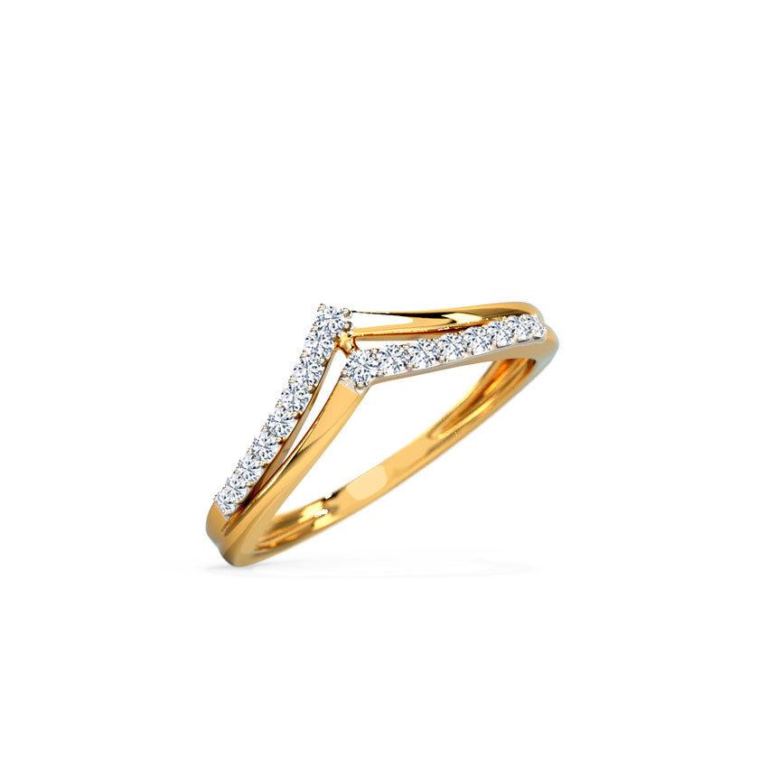 Dynamic Duo V Diamond Ring