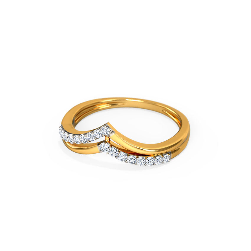 Dynamic Duo V Diamond Ring