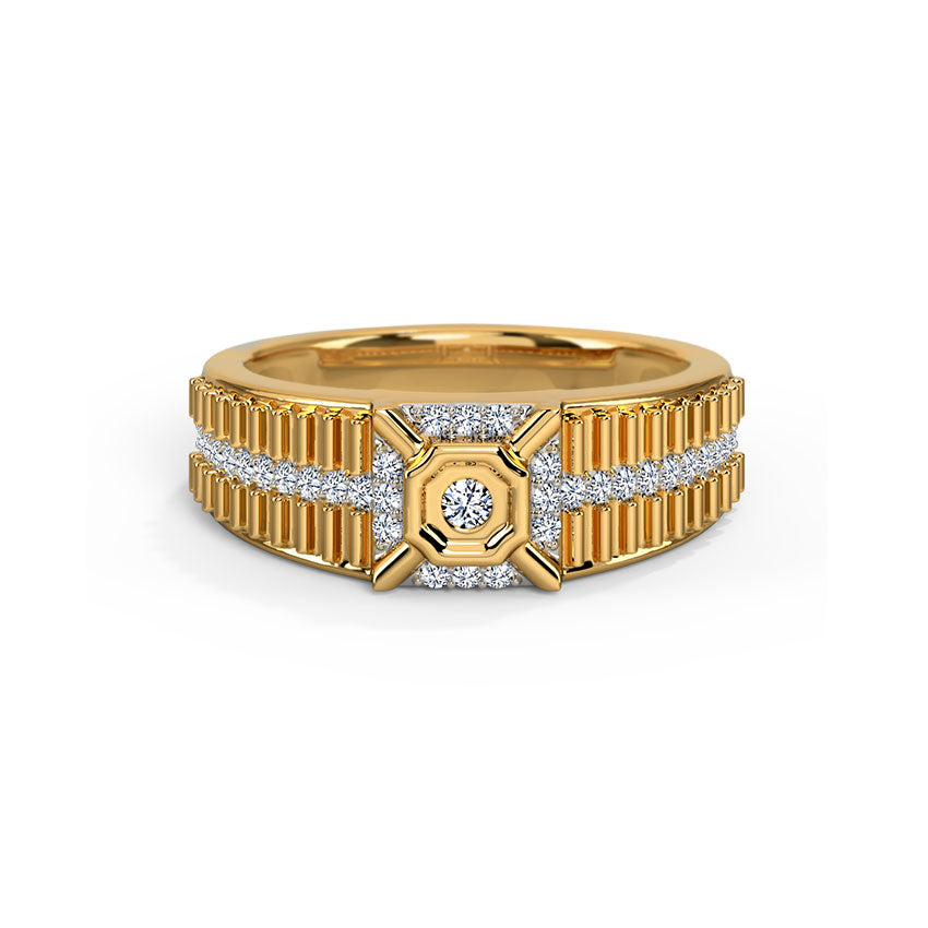 Strokes & Slash Diamond Ring for Men