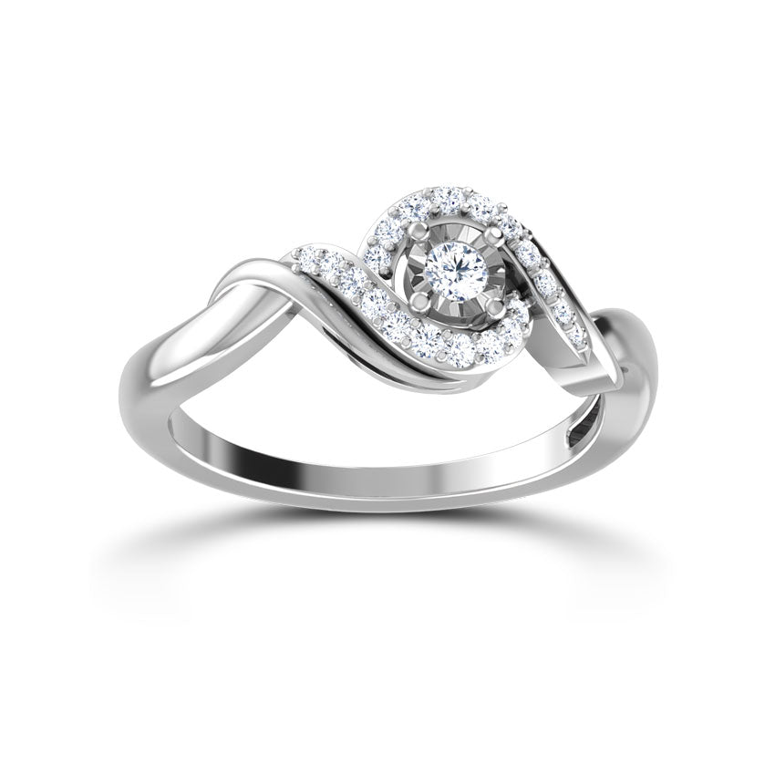 Spiral Illusion Diamond Ring