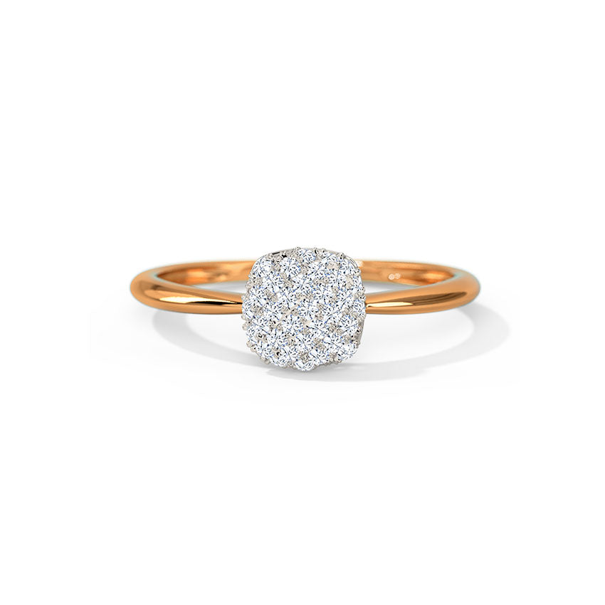 Jasmine Square Domed Diamond Ring
