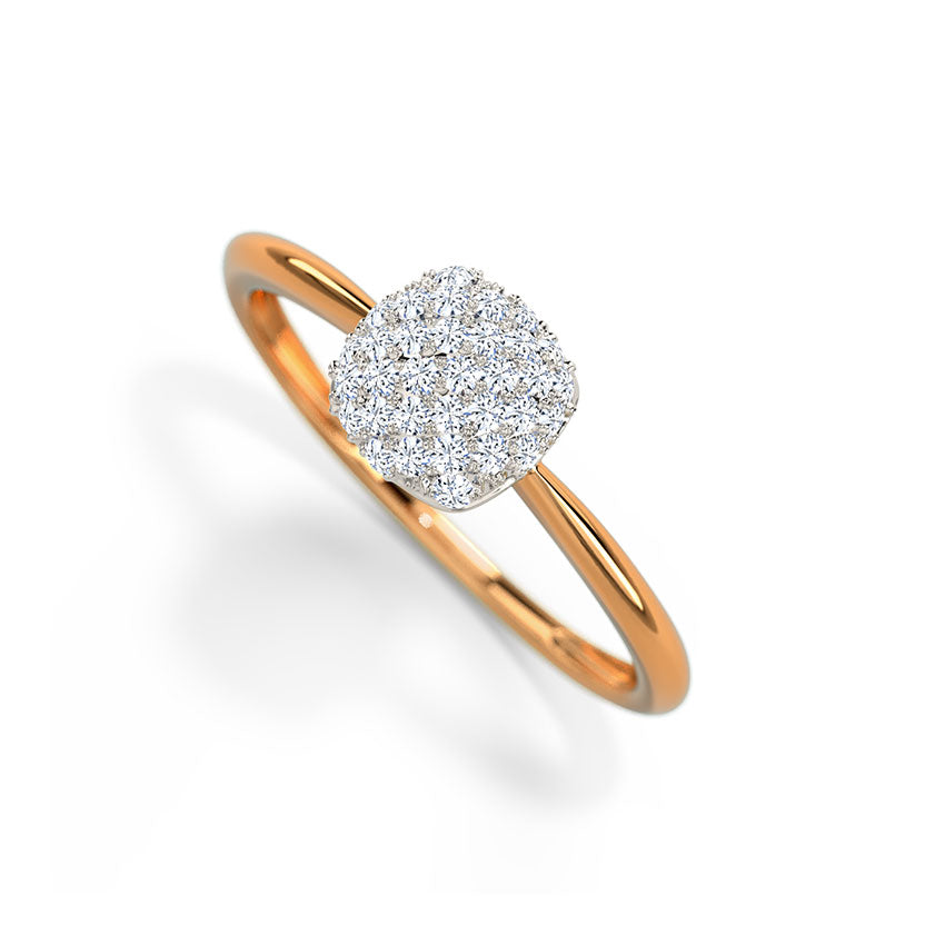 Jasmine Square Domed Diamond Ring