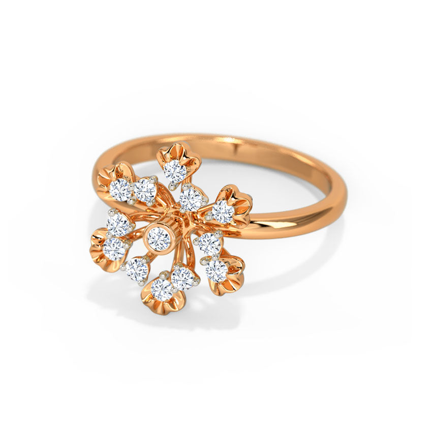 Cora Petite Petal Diamond Ring