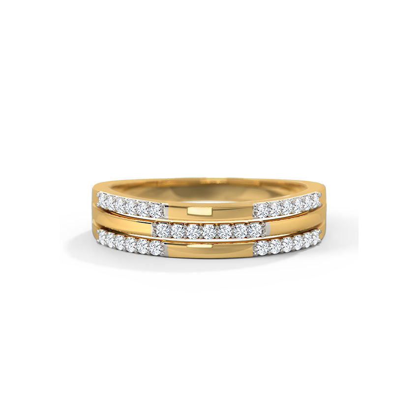 Sadie 3 Row Diamond Band