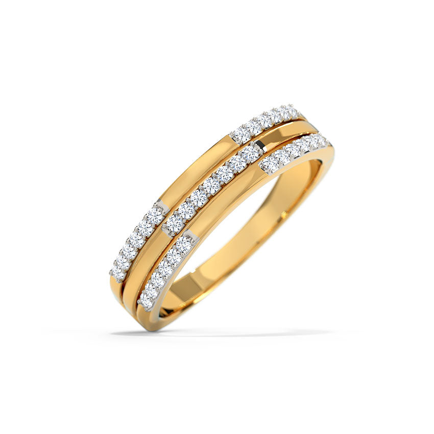Sadie 3 Row Diamond Band