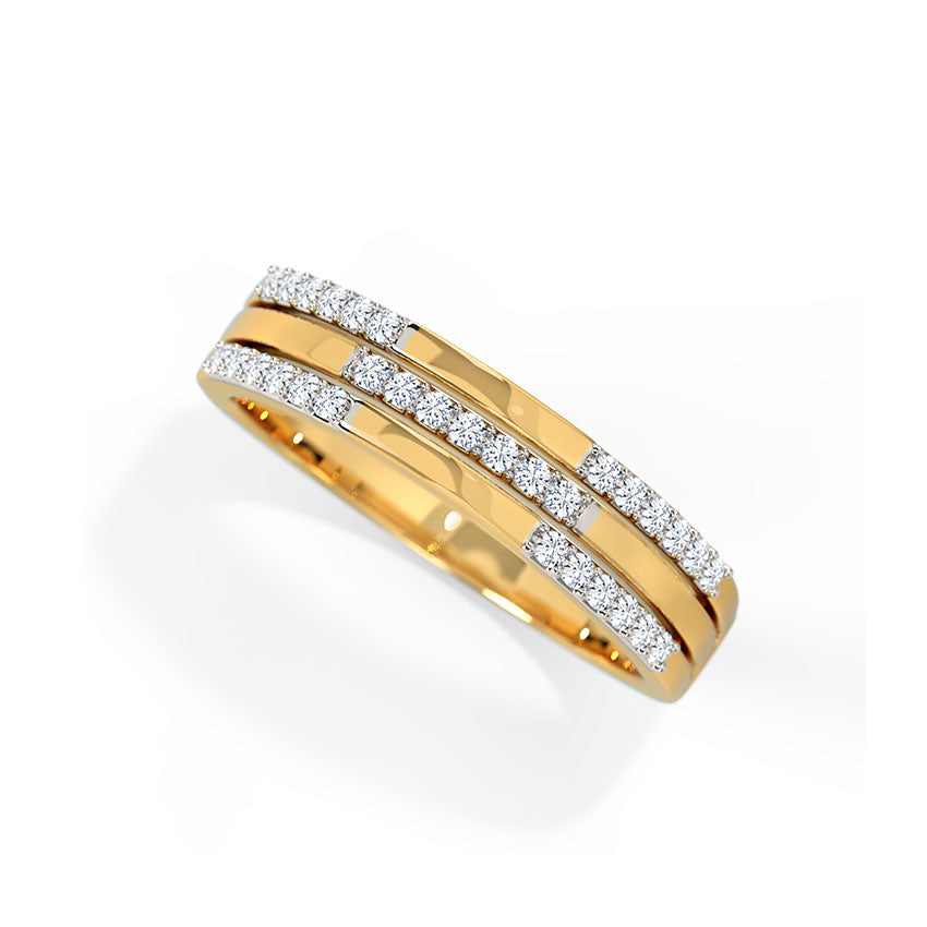 Sadie 3 Row Diamond Band