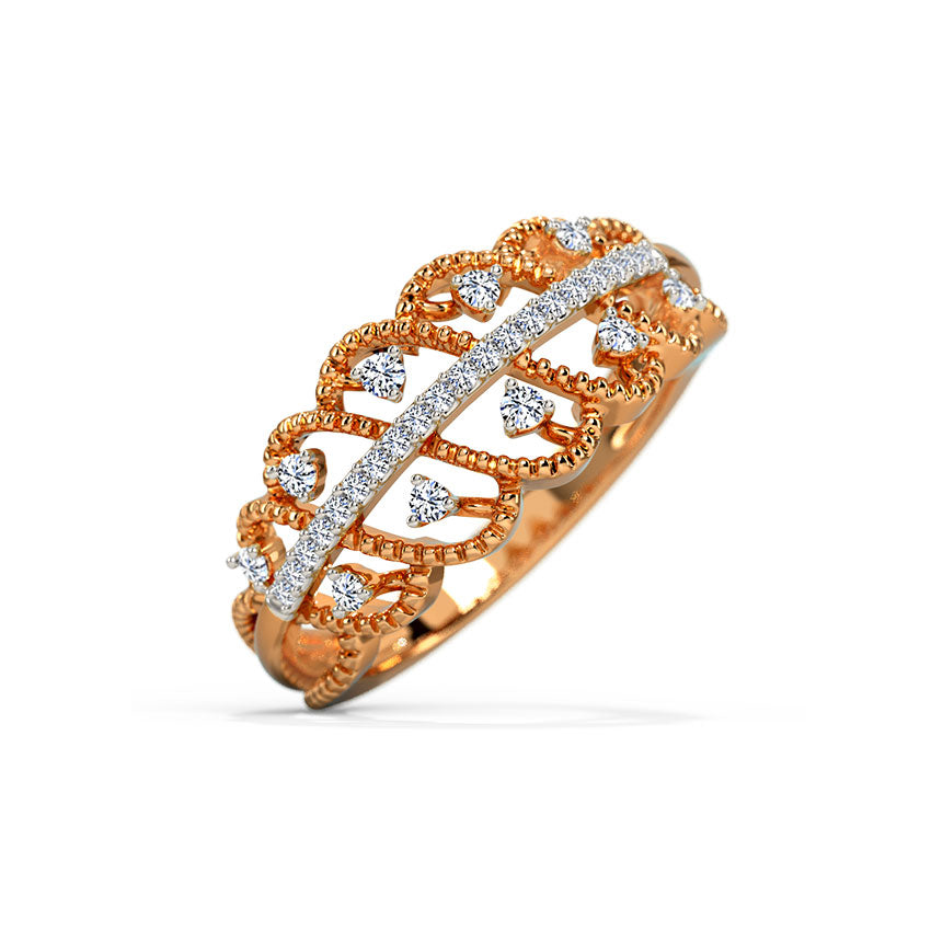 Lacey Diamond Scallop Band