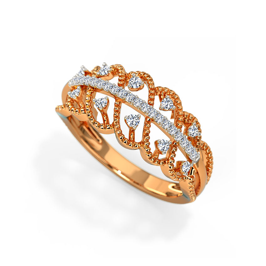 Lacey Diamond Scallop Band