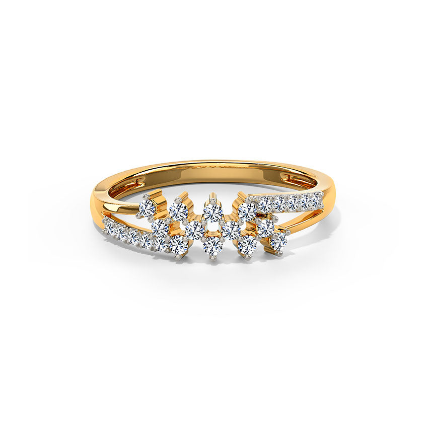 Angled Zigzag Diamond Ring