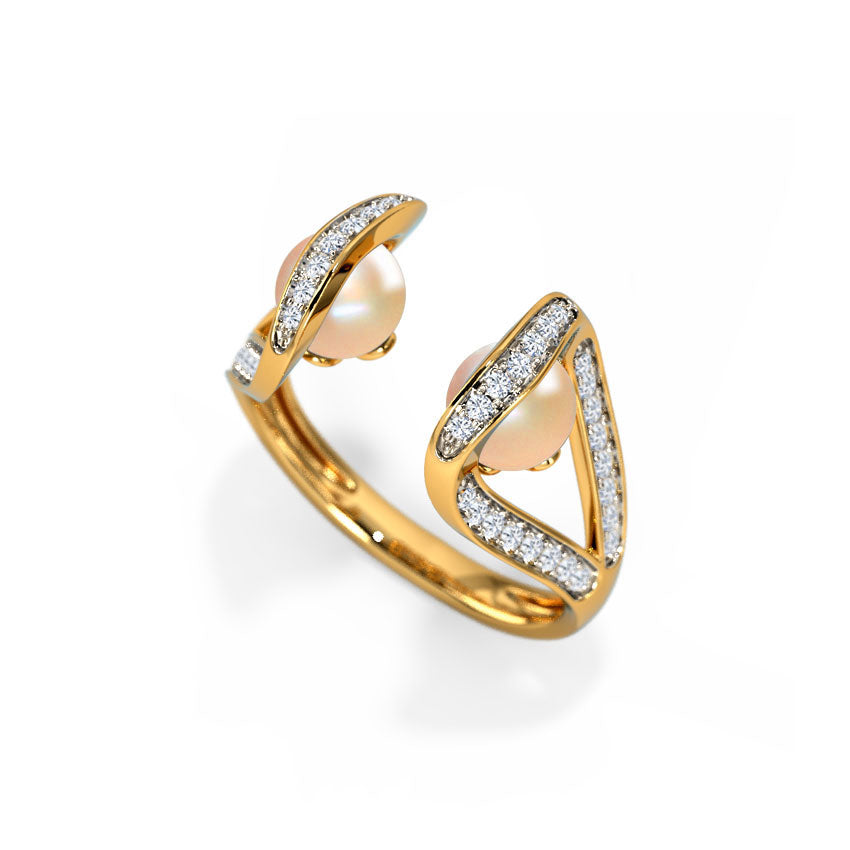 Zandra Glamorous Pearl Ring