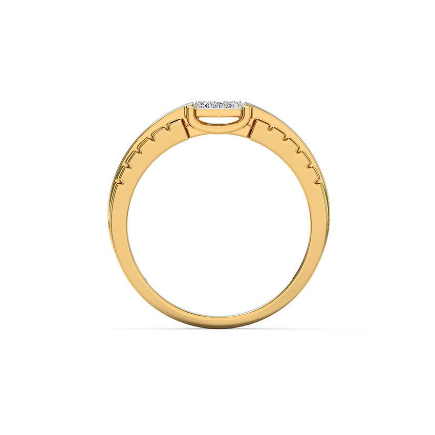 Sophisticated Linear Diamond Men's Ring