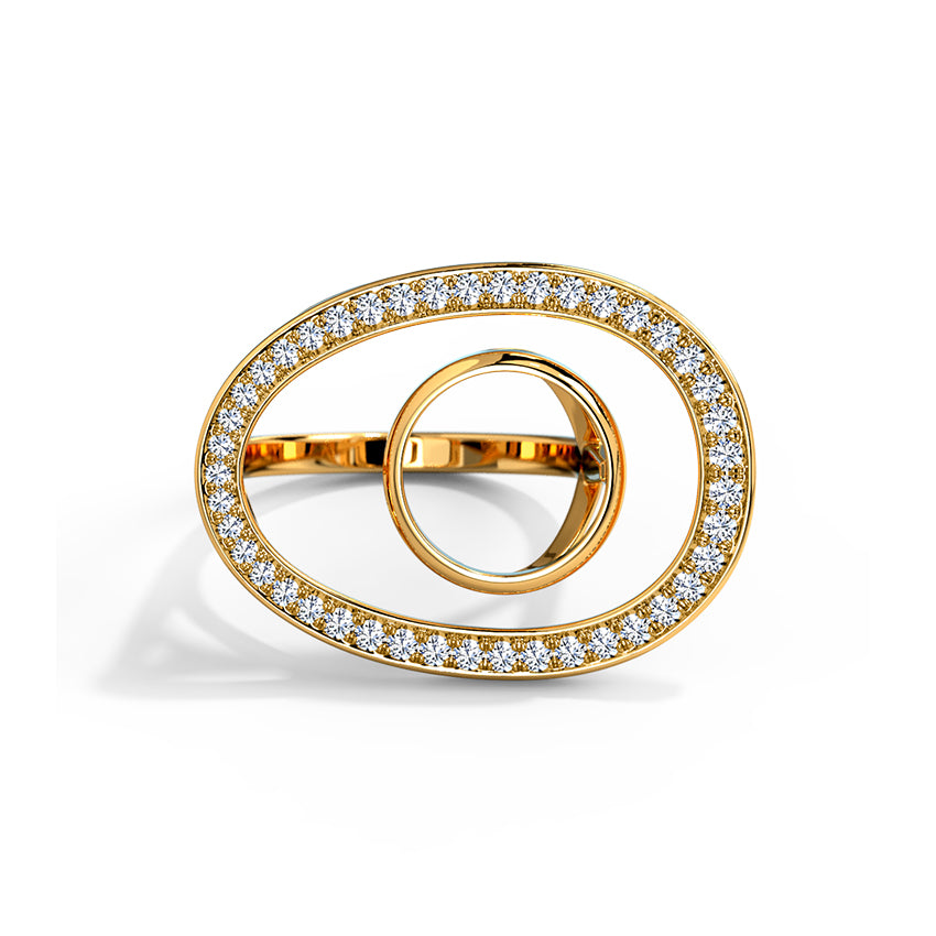Radiant Lines Diamond Ring