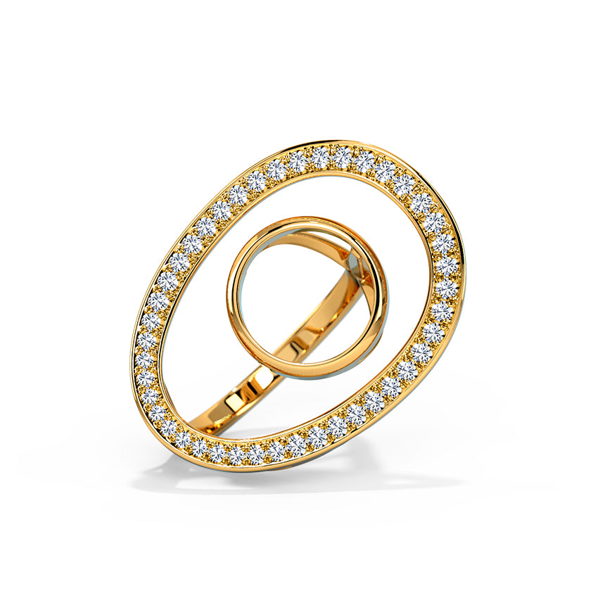 Radiant Lines Diamond Ring