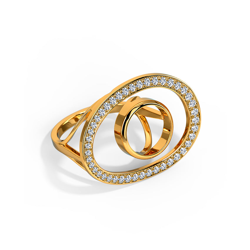 Radiant Lines Diamond Ring