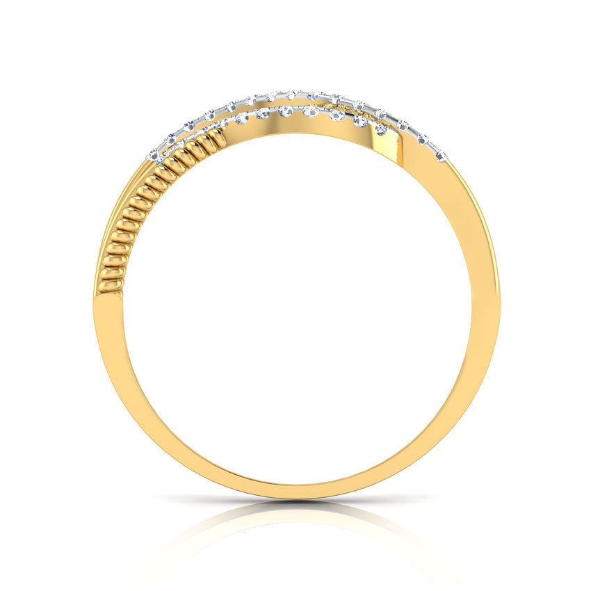 Ava Cabled Diamond Band