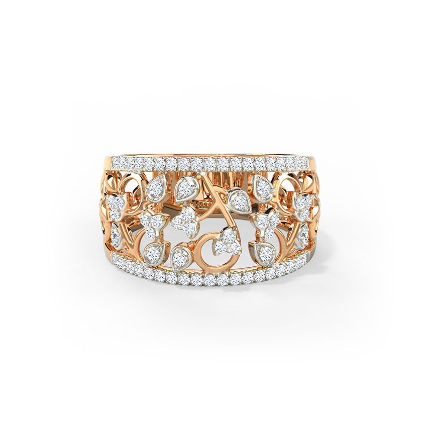 Gloria Petals Diamond Band