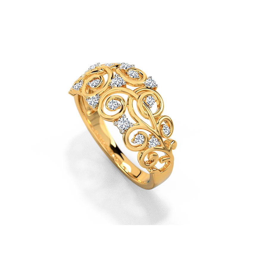 Hollie Swirl Diamond Band