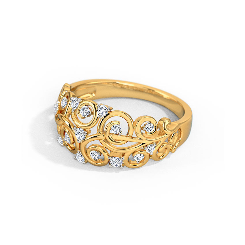 Hollie Swirl Diamond Band
