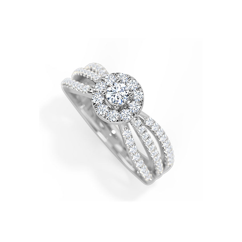 Luna Halo Diamond Ring