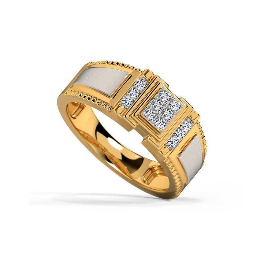 Radiant Grid Diamond Ring for Men