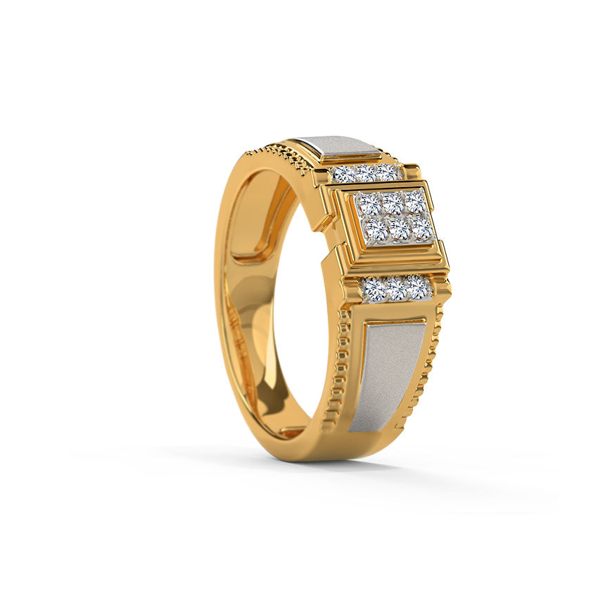 Radiant Grid Diamond Ring for Men