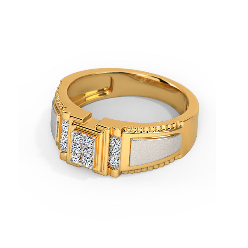 Radiant Grid Diamond Ring for Men