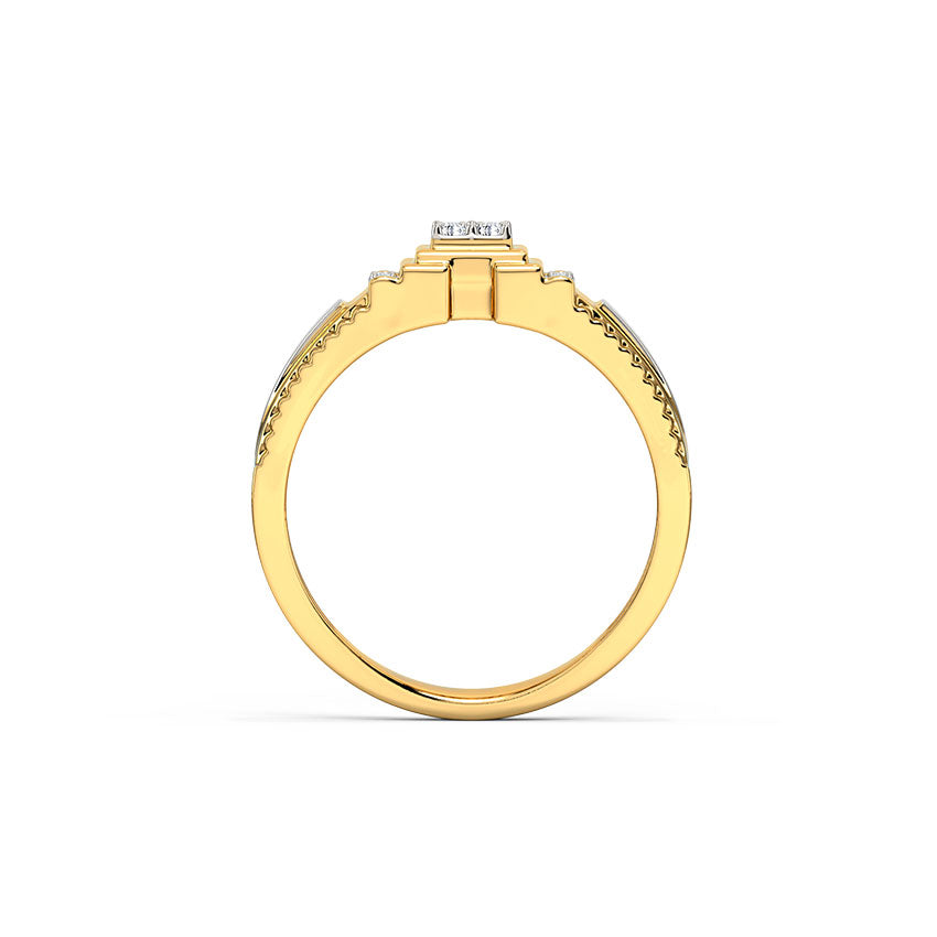 Radiant Grid Diamond Ring for Men