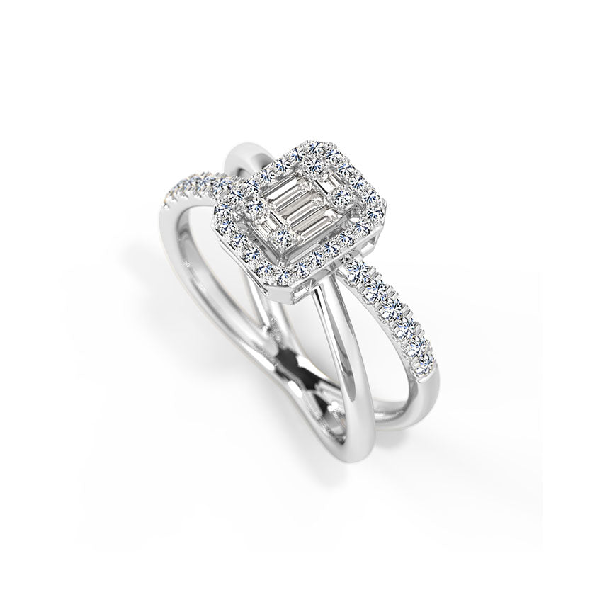 Mila Linear Diamond Ring