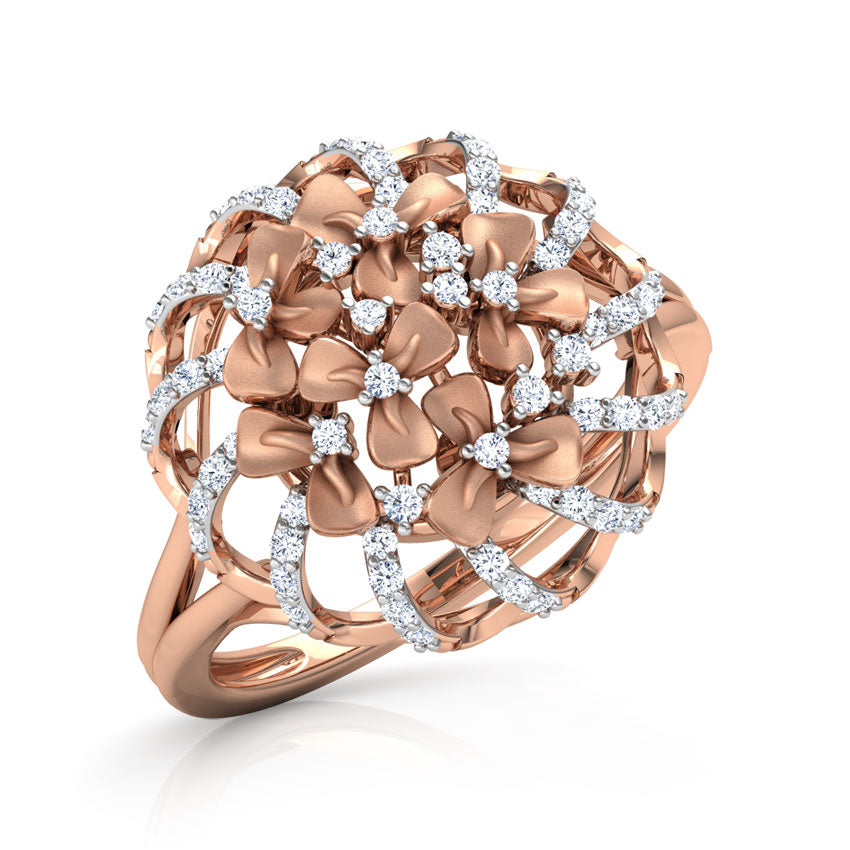 Trinity Floral Diamond Ring