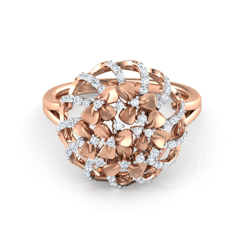 Trinity Floral Diamond Ring