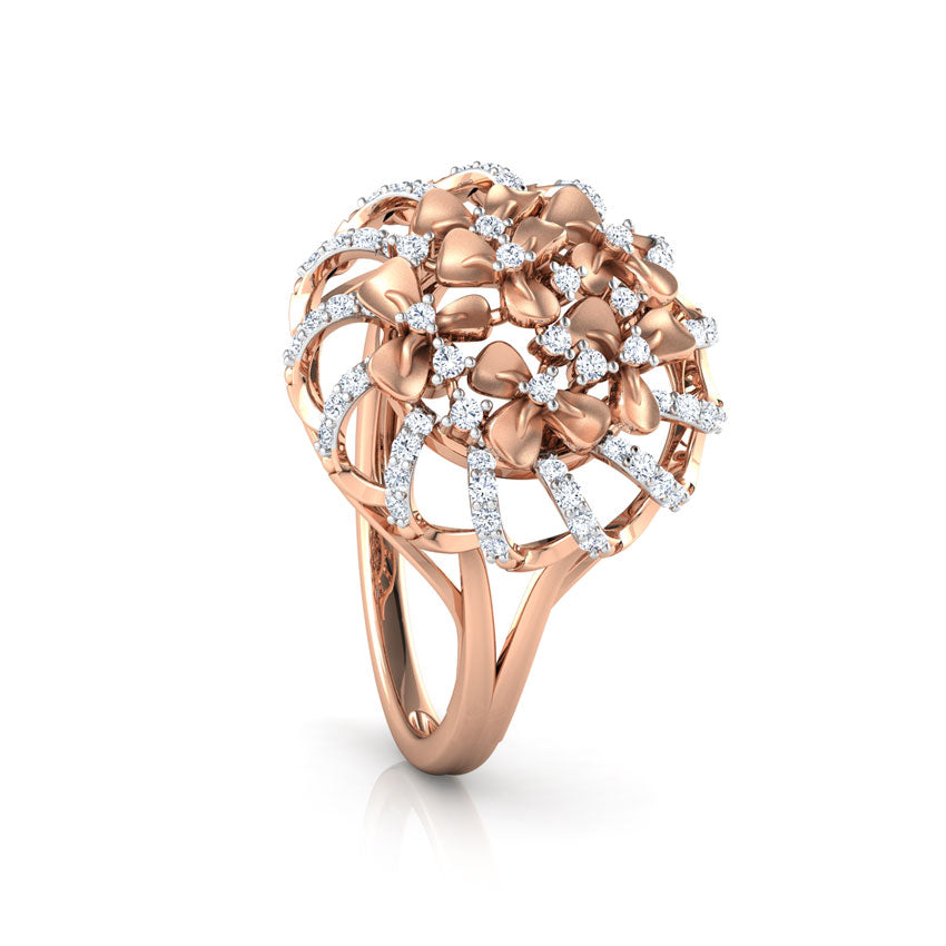 Trinity Floral Diamond Ring