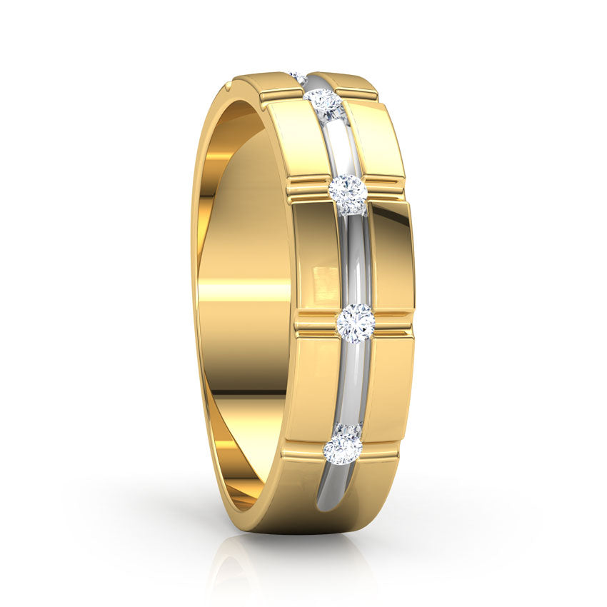 Aidan Grooved Diamond Band