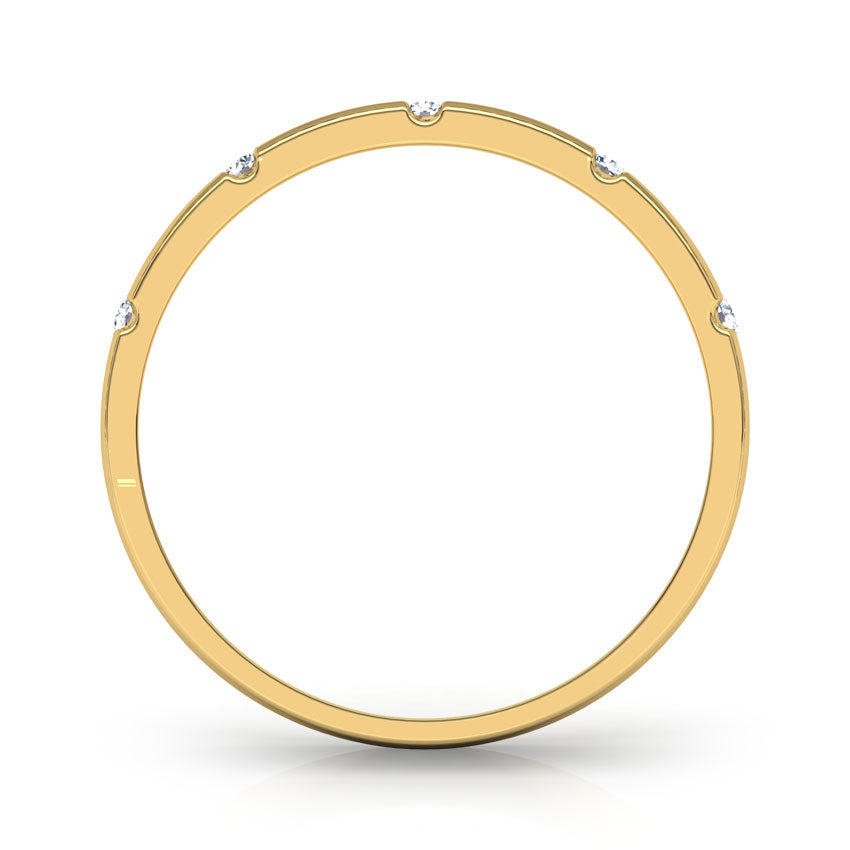 Aidan Grooved Diamond Band