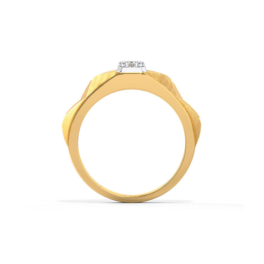 Sparkling Rectangular Diamond Ring for Men