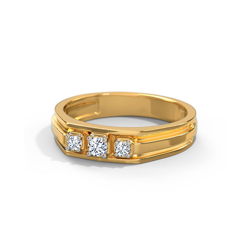 Line Beam Diamond Ring