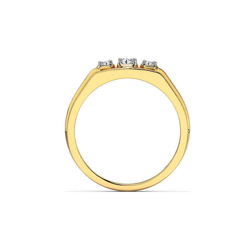 Line Beam Diamond Ring