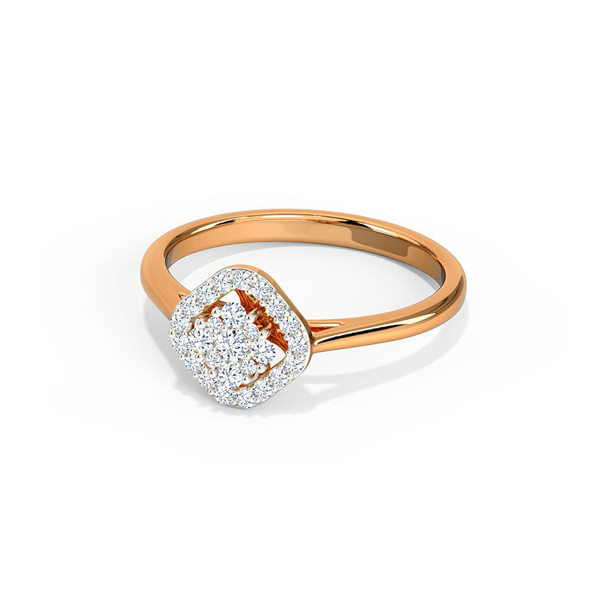 Miranda Quadruple Halo Diamond Ring
