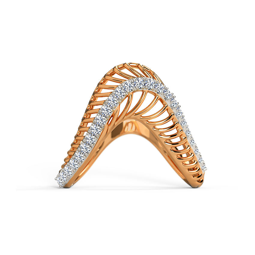 Looped Diamond Loops Vanki Ring