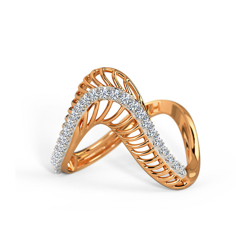 Looped Diamond Loops Vanki Ring
