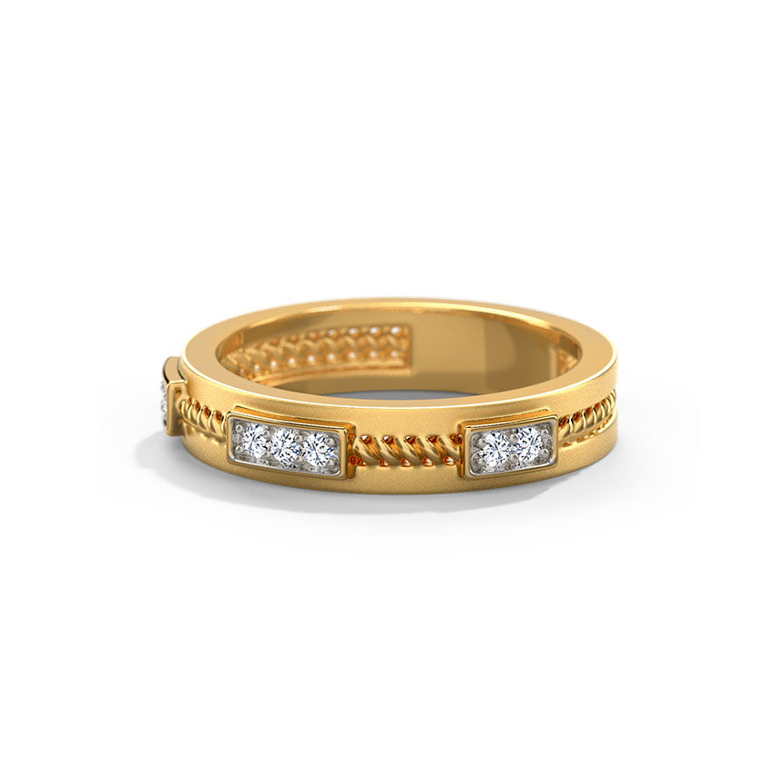 Modern Net Diamond Ring