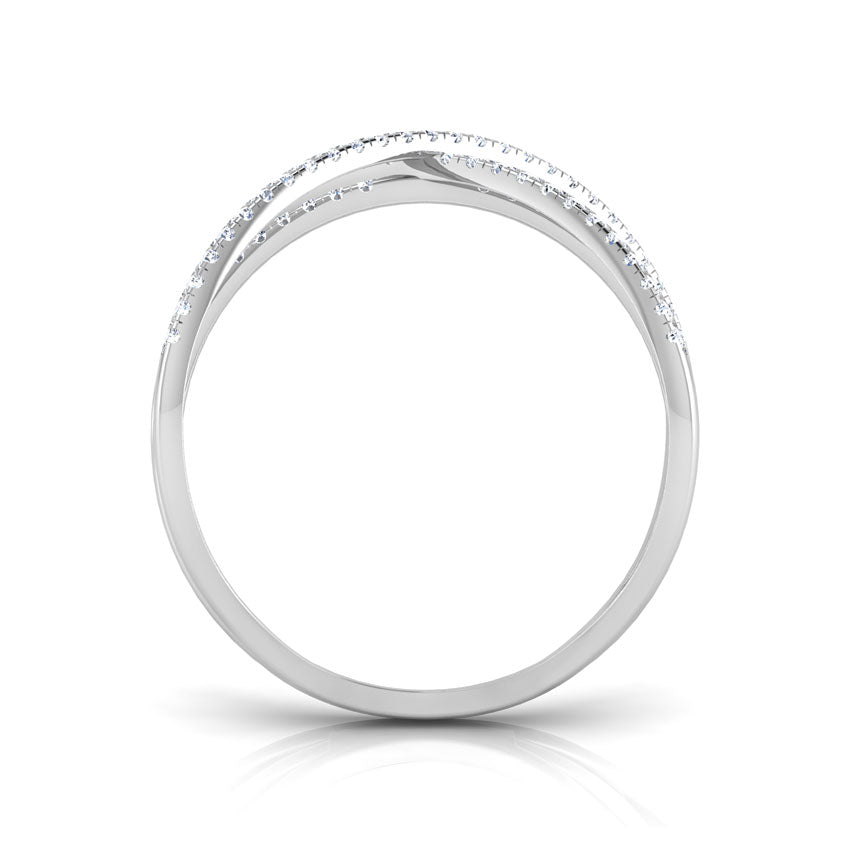 Cross Bow Diamond Criss Cross Ring