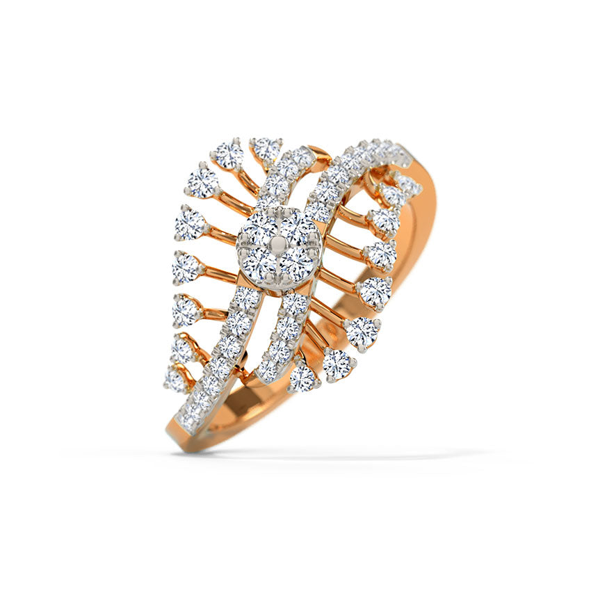 Scattered Strands Diamond Ring