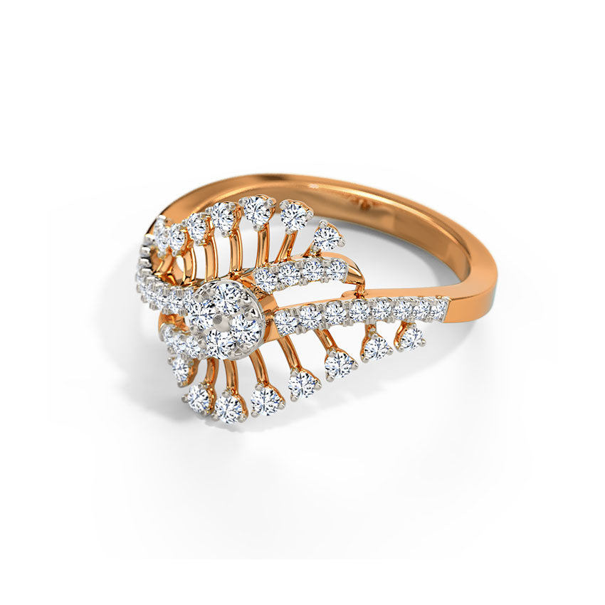 Scattered Strands Diamond Ring