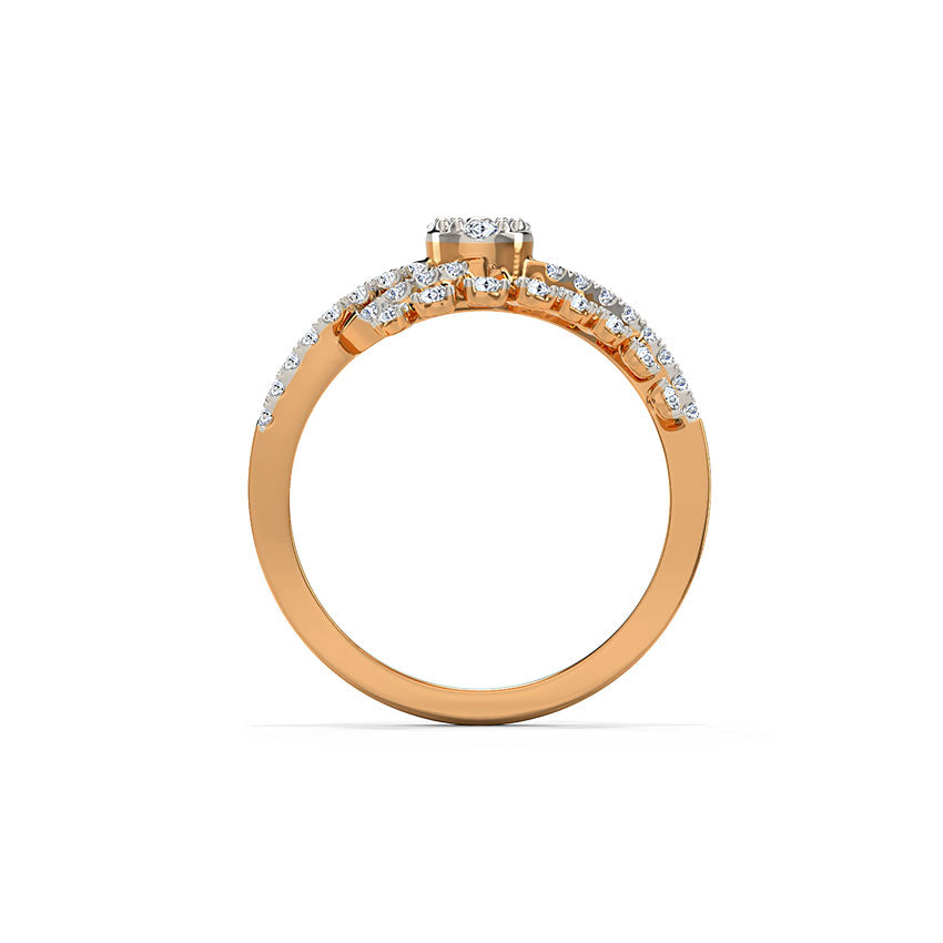 Scattered Strands Diamond Ring