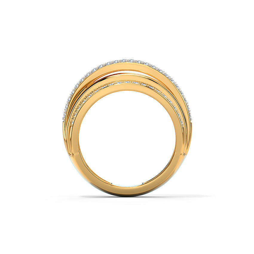 Zipper Lines Diamond Band