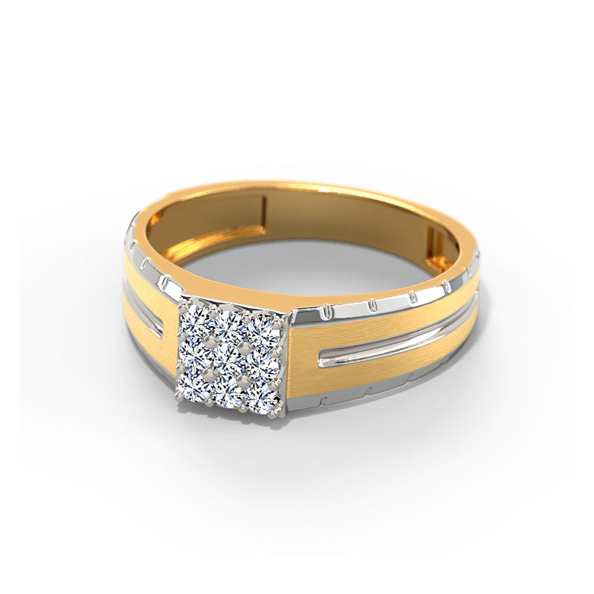 Gleaming Quad Diamond Ring for Men