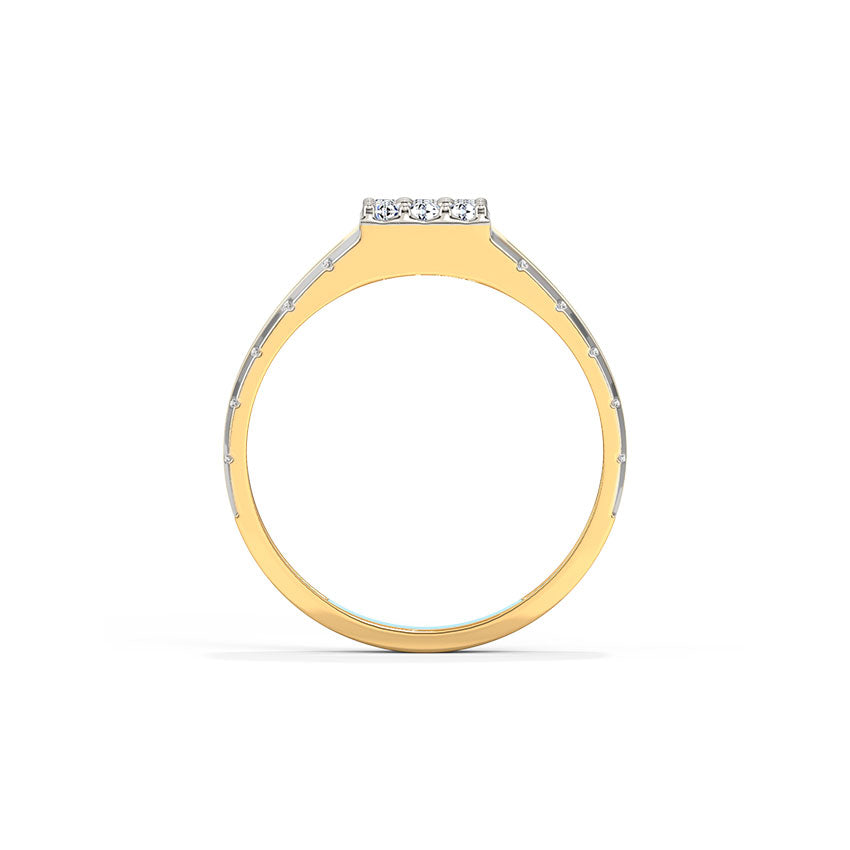 Gleaming Quad Diamond Ring for Men