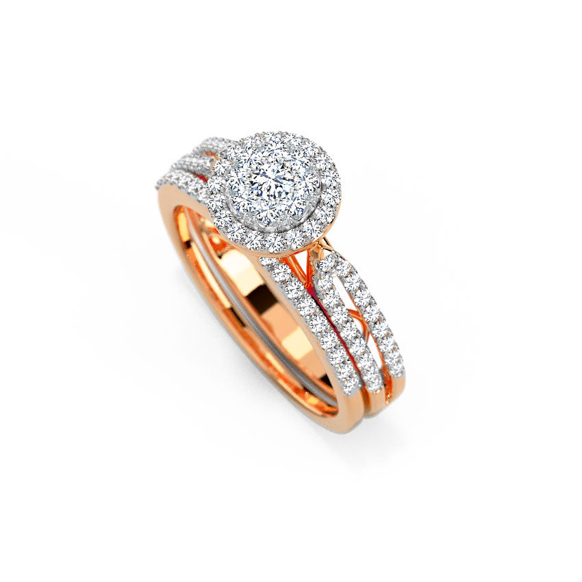 Shining Diamond Bridal Ring Set