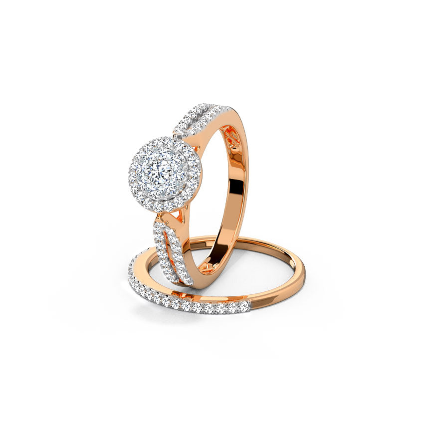 Shining Diamond Bridal Ring Set